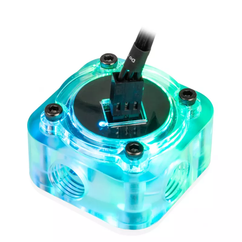 Flow Meter Barrow SLFV2-RGB W ARGB λευκό – αισθητήρας ροής υγρής ψύξης για κυκλώματα PC