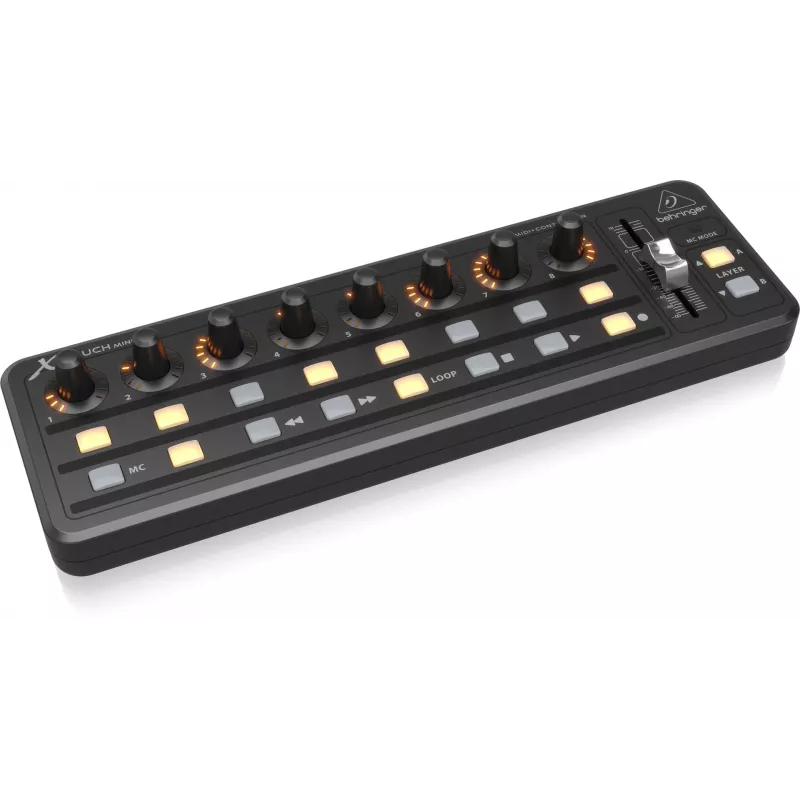 Πληκτρολόγιο MIDI USB Behringer X-TOUCH MINI τύπου ελέγχου πλήκτρα περιστροφικοί διακόπτες sliders