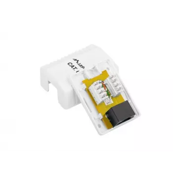 LANBERG Πρίζα τοίχου RJ-45 OU6-0001-W, Cat6, λευκή