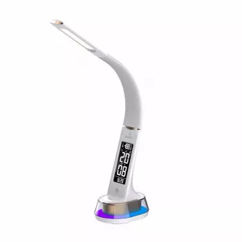 Επιτραπέζιο φωτιστικό Hawk HW-LAMP05 Λευκό LED ρυθμιζόμενο — συμπαγές φωτιστικό εργασίας LED με ρυθμιζόμενο βραχίονα
