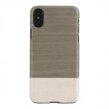 Θήκη smartphone man and wood για iPhone X/XS — μαύρη, προστατευτική σκληρή πίσω πλάκα