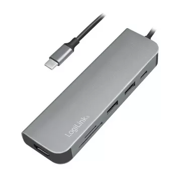LogiLink UA0343 USB-C Multiport Hub αλουμινίου USB 3.2 2nd Gen Mult