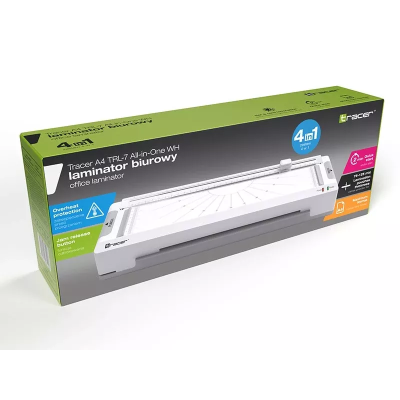 Tracer A4 TRL-7 πλαστικοποιητής All-in-One cold/hot, White