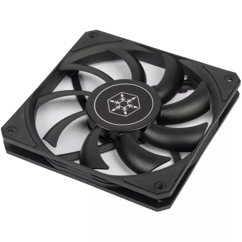 Ανεμιστήρας κουτιού SILVERSTONE SST-AS120B 120mm μαύρο διαφανές, 3-Pin