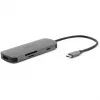 Acer HP.DSCAB.018 dongle USB-C 7 σε 1, 3x USB-A 5 Gb/s, HDMI 4K 60 Hz, SD/microSD, 100 W PD, ασημί