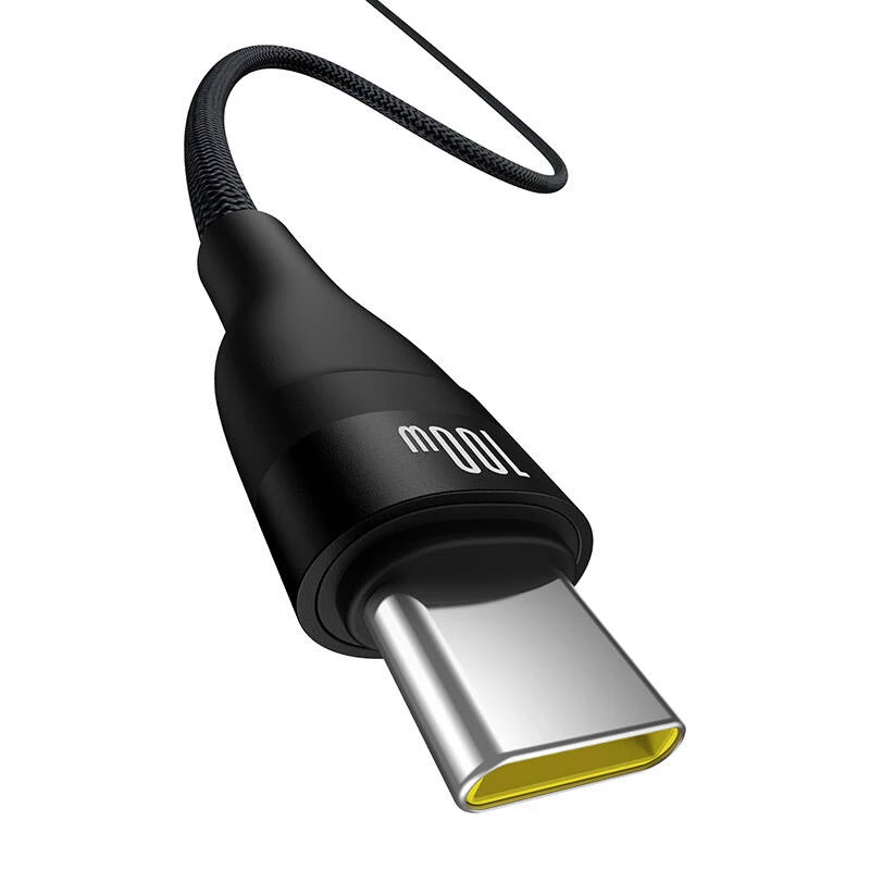 Baseus Flash 2 καλώδιο γρήγορης φόρτισης USB A σε USB C 2 m 100 W μαύρο