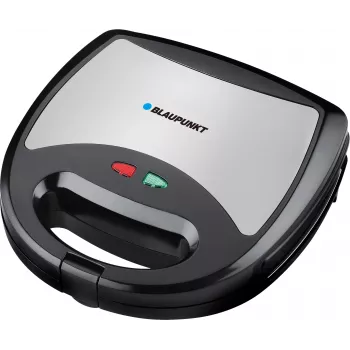 Blaupunkt SMS611 τοστιέρα με αντικολλητική επικάλυψη, λειτουργία γκριλ, λειτουργία τοστ, θήκη με λαβή ψύξης μαύρη, ασημί (SMS611)