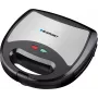 Blaupunkt SMS611 τοστιέρα με αντικολλητική επικάλυψη, λειτουργία γκριλ, λειτουργία τοστ, θήκη με λαβή ψύξης μαύρη, ασημί (SMS611)