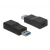 Προσαρμογέας καλωδίου DeLOCK 65696 USB 3.1 Gen 2 Type-A σε Type-C μαύρο