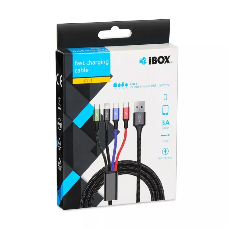 Καλώδιο φόρτισης 4 σε 1 Universal I-BOX USB IKUM4W1