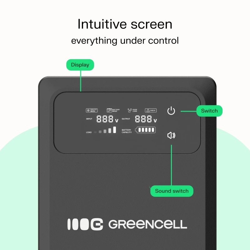 Συσκευή αδιάλειπτης παροχής ισχύος UPS Green Cell UPSLPPC1000 1000VA