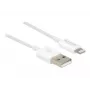 Καλώδιο USB δεδομένων και φόρτισης DeLOCK 83000 για iPhone iPad iPod λευκό 1 m