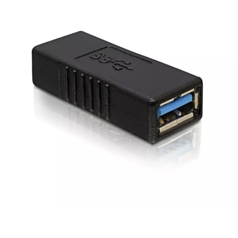 DELOCK προσαρμογέας USB 3.0-A USB-A σε USB-A μαύρο, μεταφορά δεδομένων USB 3.0