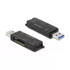 Αναγνώστης καρτών DeLOCK SuperSpeed USB για SD Micro SD MS