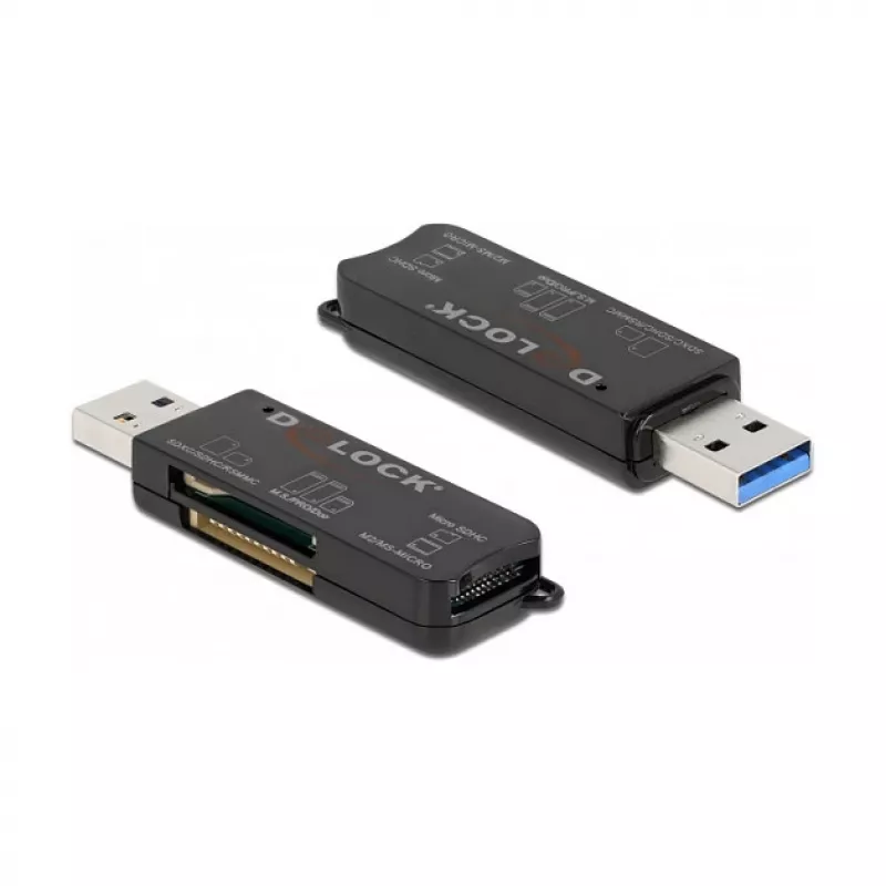 Αναγνώστης καρτών DeLOCK SuperSpeed USB για SD Micro SD MS