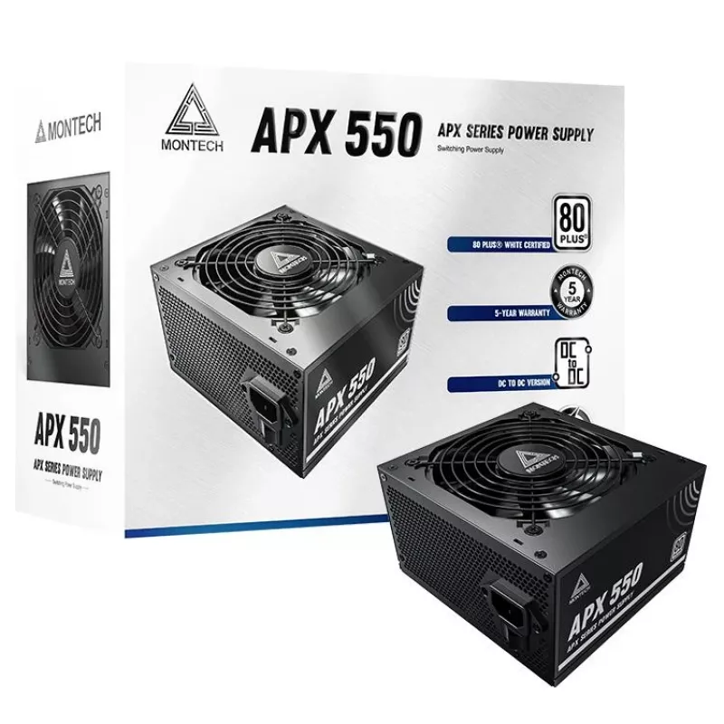 Montech APX550 τροφοδοτικό 550 W 20+4 pin ATX ATX μαύρο