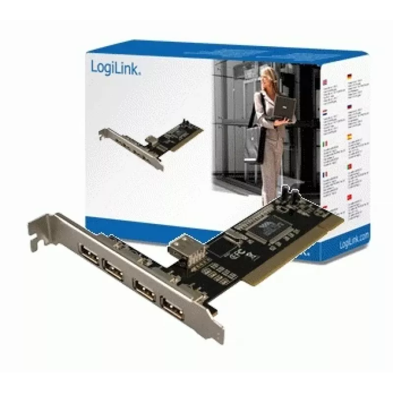 LogiLink PC0028 κάρτα USB 2.0 PCI, 4 εξωτερικές + 1 εσωτερική θύρα