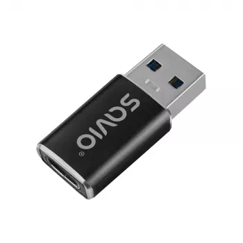 Savio AK-81 Προσαρμογέας καλωδίου βίντεο USB Type-C USB Type-A Μαύρο