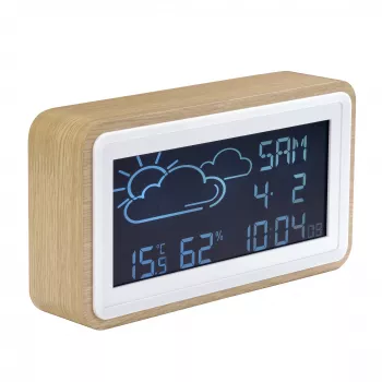 Ψηφιακός μετεωρολογικός σταθμός Denver WS-72 ξύλο LCD DC/μπαταρία