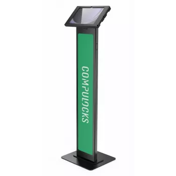 Compulocks Surface Pro 8-11 Apex Enclosure Brandable Floor Stand - βάση δαπέδου - για tablet - δυνατότητα branding - κλειδωνόμενο - μεταλλικό πλαίσιο - μαύρο
