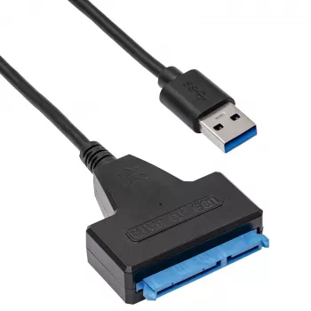 Akyga AK-CA-86 Καλώδιο προσαρμογέα SATA σε USB-A 3.0 για δίσκους 2,5 ιντσών, 0,3 m, μαύρο