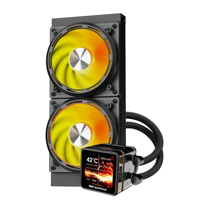 Υδρόψυξη CPU Darkflash DE240 (μαύρο) — ψυγείο 240 mm, AIO υγρής ψύξης