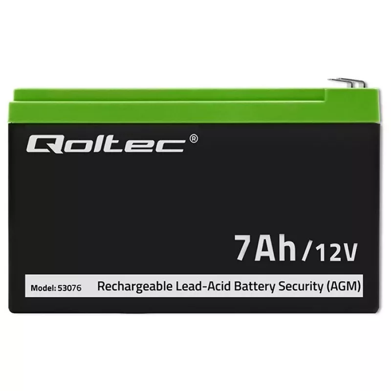 Qoltec 53076 μπαταρία AGM | 12V | 7Ah | ασφαλείας