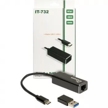 Προσαρμογέας Ethernet Inter-Tech IT-732 2500 Mbit/s USB Type-C Ενσύρματος