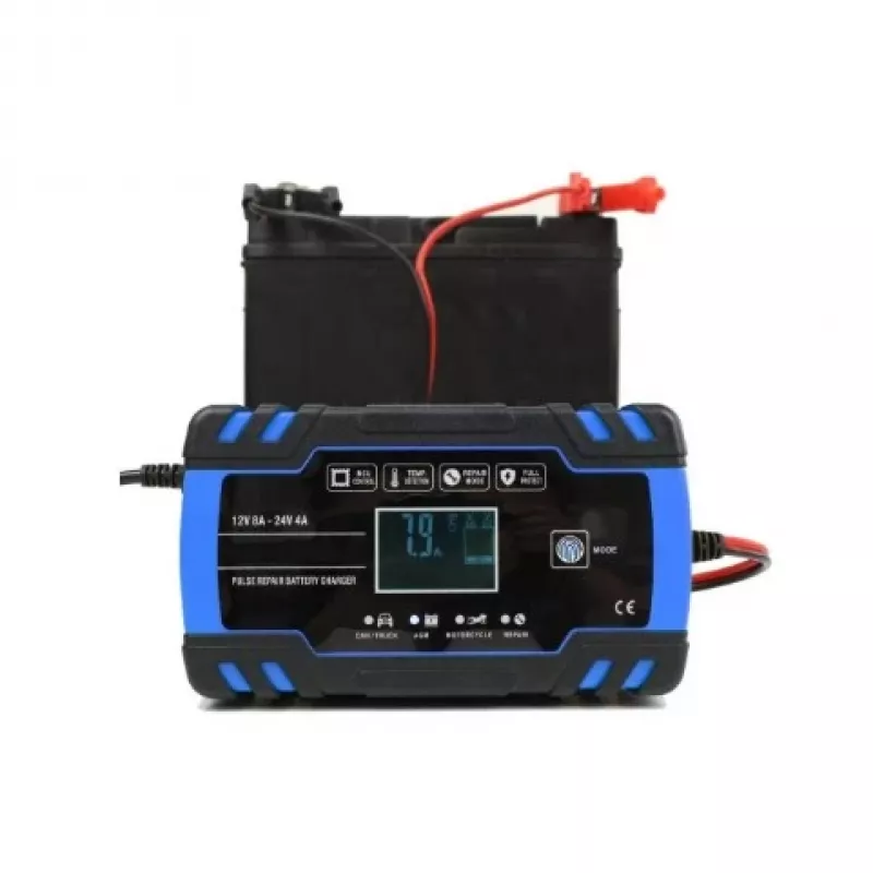 Extralink | Αυτόματος φορτιστής | για μπαταρία 12/24V 8A μπλε
