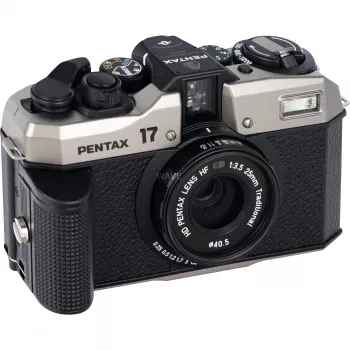 Pentax 17 φωτογραφική μηχανή φιλμ, μαύρο/ασημί
