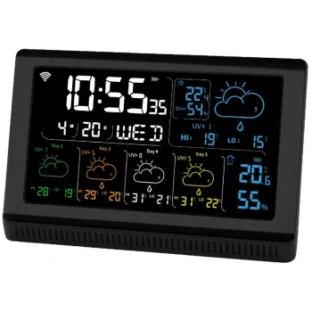 Manta MTO200B Windy Smart μετεωρολογικός σταθμός με εξωτερικό αισθητήρα, Wi-Fi, μαύρος
