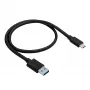 Akyga AK-USB-24 καλώδιο USB 3.1 Type A σε Type C, 0,5 m, Μαύρο