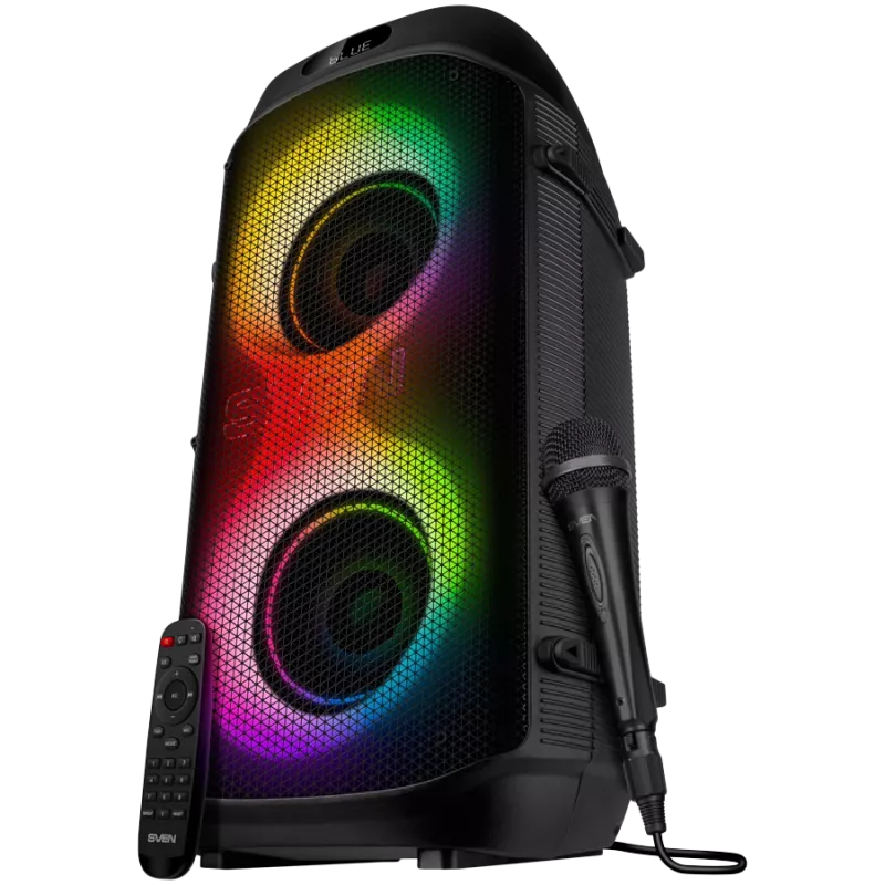 SVEN PS-850, (100W, TWS, Bluetooth, FM, USB, microSD, οθόνη LED, 8000mAh)