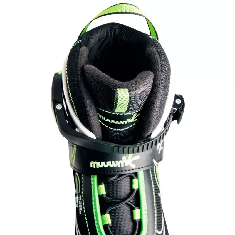 Ρυθμιζόμενα παιδικά inline skates νούμερο 29-32, πράσινο/μαύρο