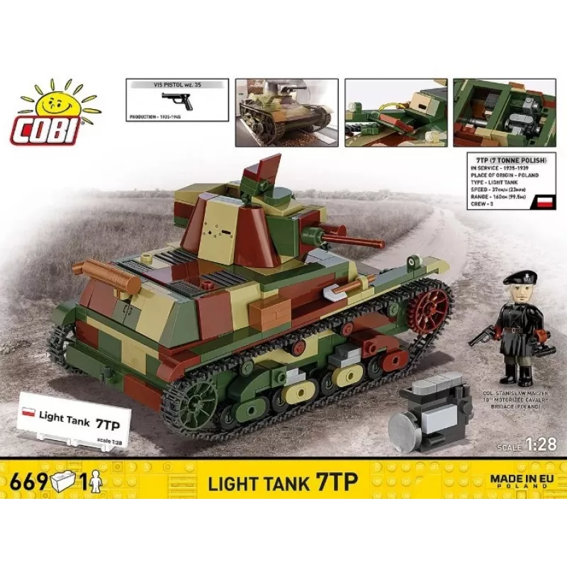 Cobi Τουβλάκια Ελαφρύ άρμα 7TP Μοντέλο, 669 τεμ., COBI-2661