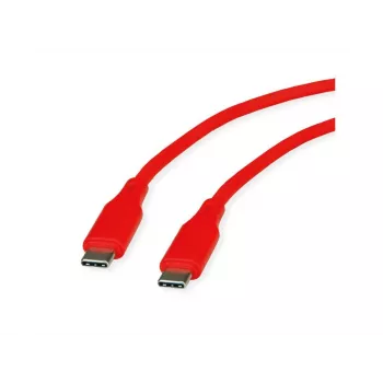 ROLINE Καλώδιο USB 2.0 C-C ST/ST σιλικόνης 60W 1m κόκκινο - Καλώδιο - Ψηφιακό/Δεδομένα (11.02.9121)