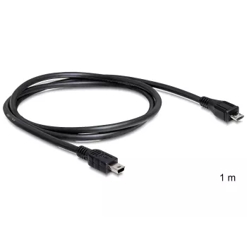 Καλώδιο USB DeLOCK 83177 1m Micro-USB B Mini-USB B μαύρο