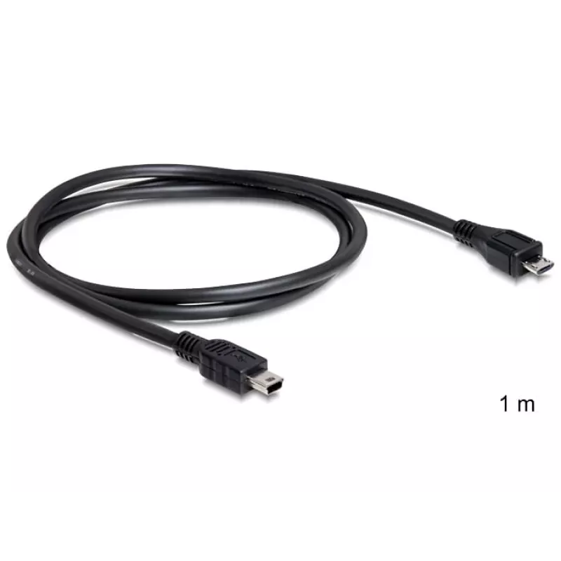 Καλώδιο USB DeLOCK 83177 1m Micro-USB B Mini-USB B μαύρο