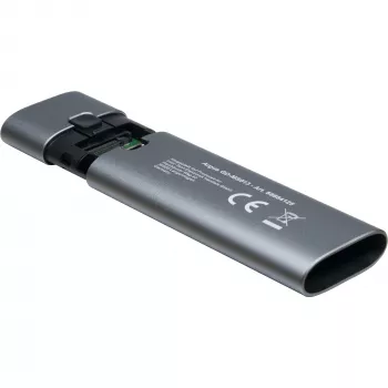 Inter-Tech GD-MS013 θήκη δίσκου M.2 NVMe, USB-C 3.2 Gen 2 10 Gbit/s, 113x37x12 mm, γκρι