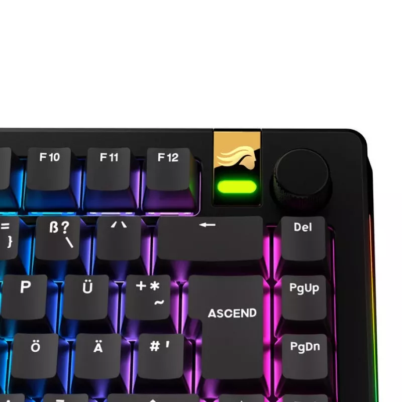Keycaps GLORIOUS GPBT Basics — σετ πλήκτρων PBT, διάταξη DE-ISO, μαύρο