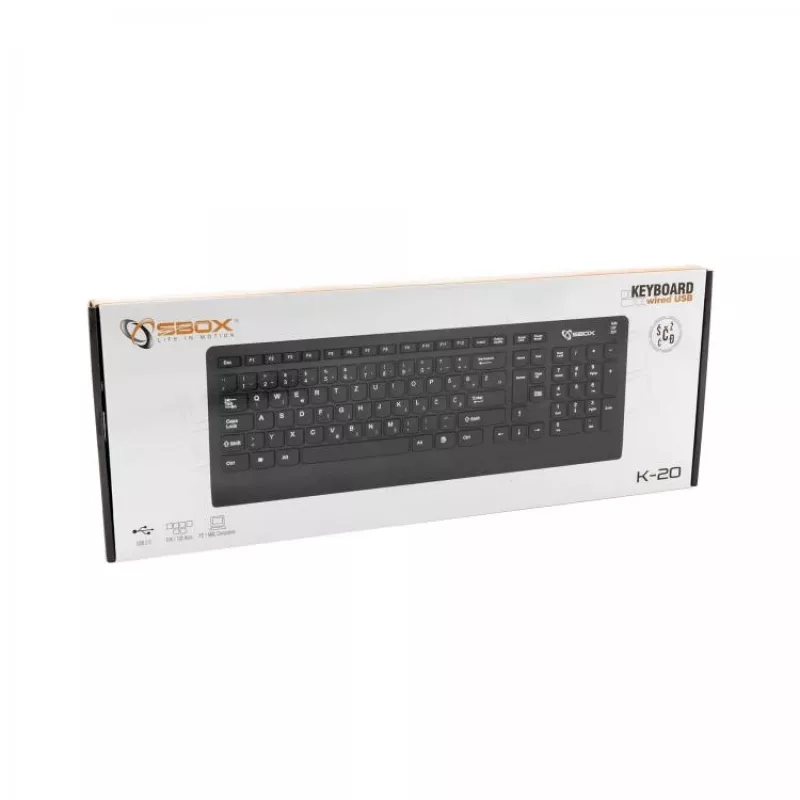 Sbox Πληκτρολόγιο Ενσύρματο USB K-20