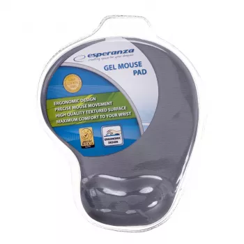 Mousepad ESPERANZA EA137Y με υποστήριξη καρπού τζελ, γκρι, μονόχρωμη επιφάνεια
