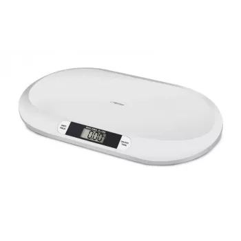 Esperanza EBS019 Bebe ηλεκτρονική ζυγαριά μωρού, 20 kg, ακρίβεια 10 g, οθόνη LCD, λευκή