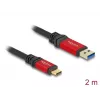 Καλώδιο USB DeLOCK 80618 10 Gbit/s Type-A σε Type-C 2m κόκκινο μέταλλο