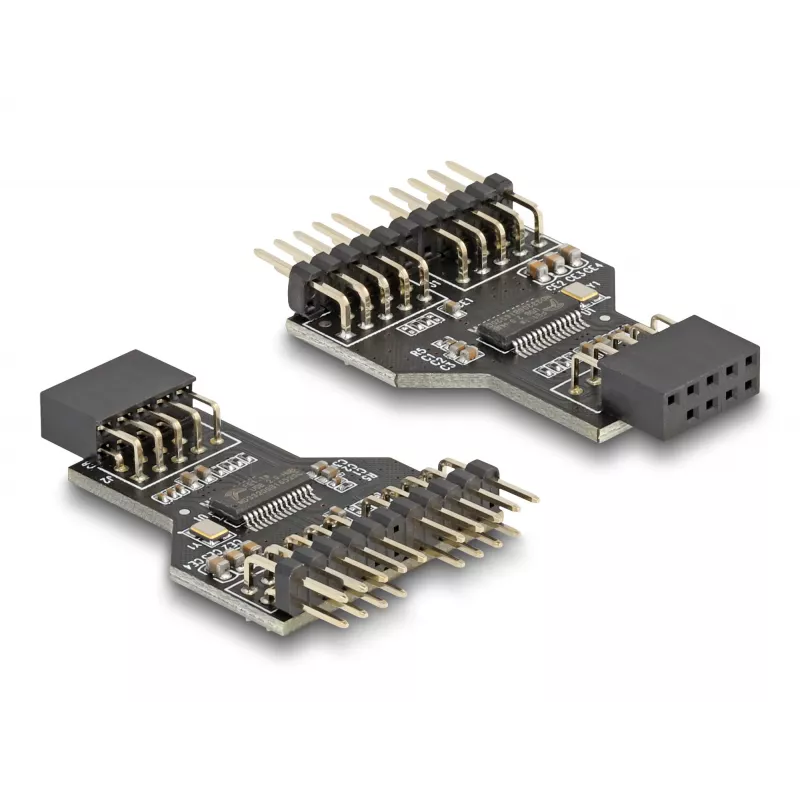 DeLOCK 60045 προσαρμογέας καλωδίου 9-Pin USB 2.0 2 x 9-Pin-Header μαύρο