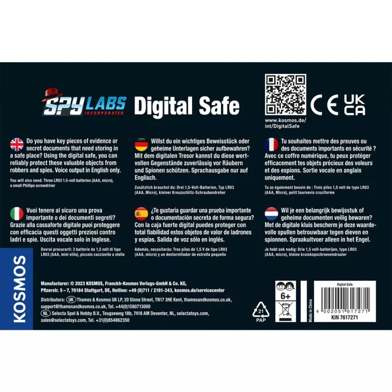 Spy Labs Incorporated Digital Safe, Σετ ντετέκτιβ πολύγλωσση έκδοση