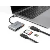 Delock 91016 Αναγνώστης καρτών USB-C για κάρτες SD και microSD με θύρα USB-A και USB-C PD