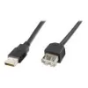 Digitus ASSMANN Basic - Καλώδιο επέκτασης USB - USB Type A, 4 ακίδων (M) - USB Type A, 4 ακίδων (W) - 3 m (USB/USB 2.0) - Χυτό - Μαύρο (AK-300200-030-S)