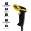 Qoltec 50867 αναγνώστης γραμμωτού κώδικα λέιζερ 1D/2D, USB, μαύρος