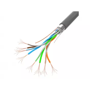 Καλώδιο δικτύου LANBERG LCF5-11CC-0305-S Cat5e F/UTP, 24 AWG CCA, 305 m, γκρι